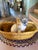 Vintage Mustard Painted “The Lady Jane Grey” Large Harvesting Basket - Folk Art For Sale - Image 9 of 10