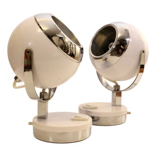 Vintage Eyeball Table Lamps, 1970s, Set of 2 For Sale