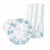 Contemporary Cloud Blue Striped Italian Murano Glass Tumbler Glasses With Scalloped Rim Set of 6 For Sale - Image 3 of 6