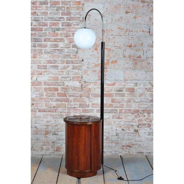 1920s Czech Art Deco Walnut Floor Lamp attributed to J. Halabala for Up Závody, 1920s For Sale - Image 5 of 15
