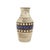 Vintage Bay Keramik vase featuring beige, brown, and blue tones and an abstract pattern around the middle; a piece of...