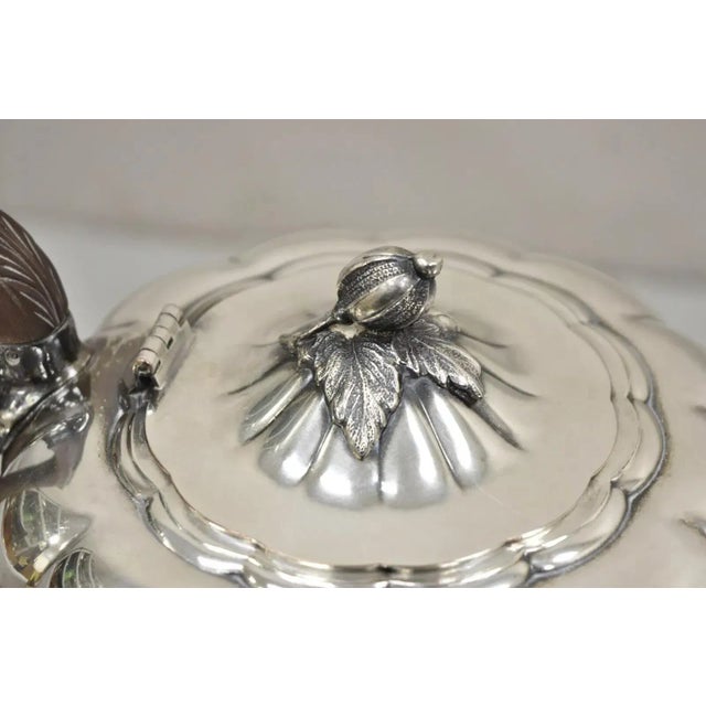 Victorian Early 20th Century Old English Melon Community Plate Silver Plated Coffee Tea Set - 2 Pieces For Sale - Image 3 of 11