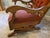 Antique Late Victorian Quarter Sawn Oak Platform Rocker – Tufted Rust Velvet Accent Rocking Chair For Sale - Image 10 of 10