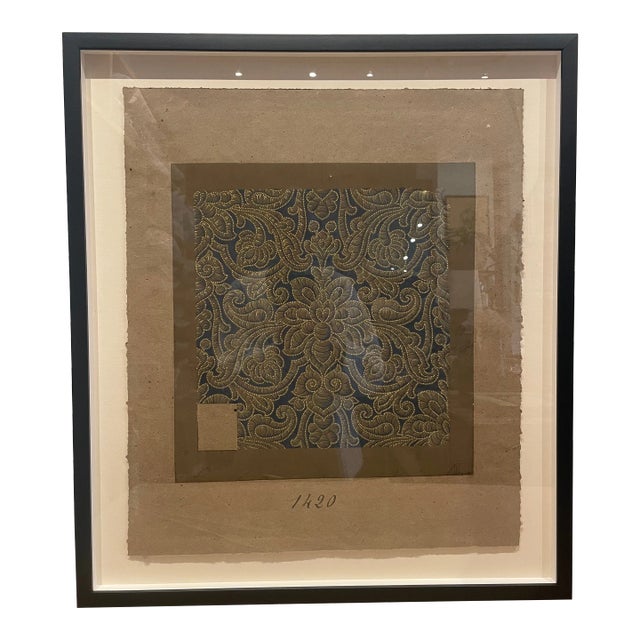 Antique French Wall Covering Strike-Off For Sale