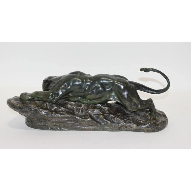 Crouching Panther Bronze Sculpture by Bayre For Sale - Image 9 of 13