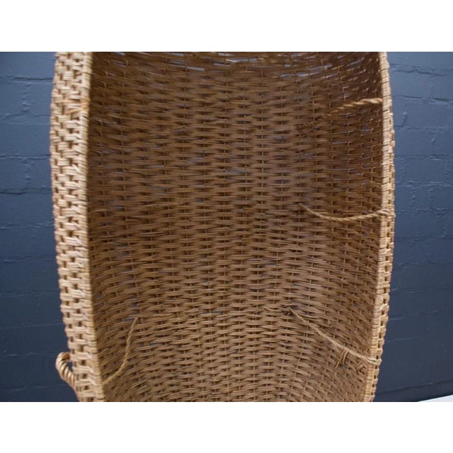 Large Italian Rattan Lounge Chair, 1970s For Sale - Image 18 of 18