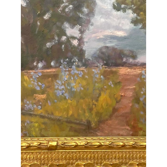 1960s Denis Westerling “Steelhead Creek Levee,” Oil on Board Painting in Gilt Wood Frame For Sale In Los Angeles - Image 6 of 8