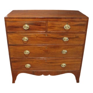 Circa 1780-1800 George III Straight Front Chest of Drawers For Sale