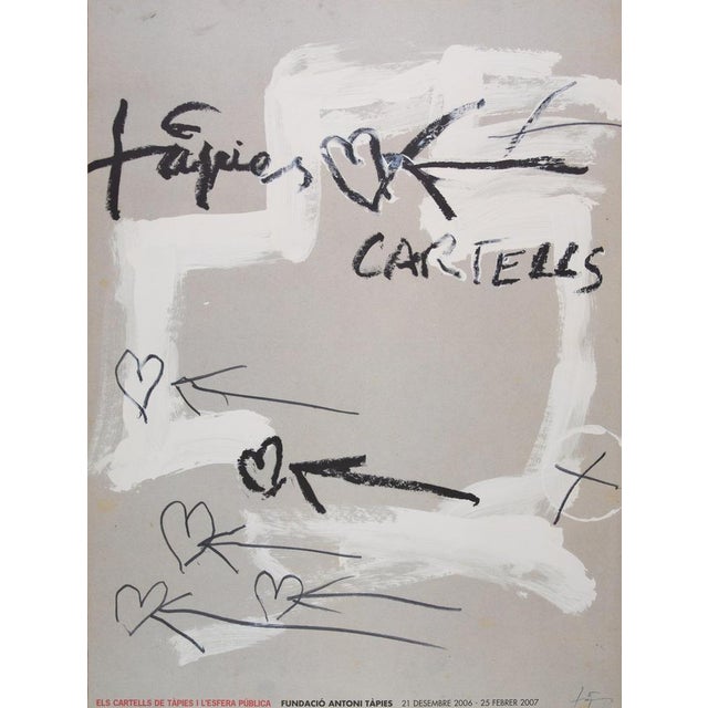 Composition abstraite aux coeurs Poster after Antoni Tapies For Sale - Image 5 of 5