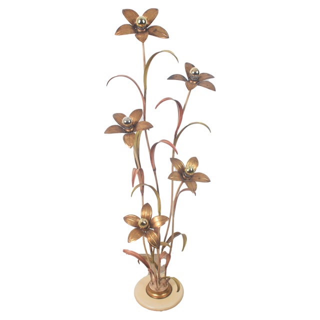 Vintage Flower Floor Light, 1970s For Sale