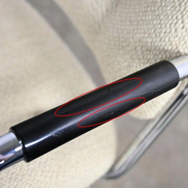 Vintage Modern Chrome Cantilever Chairs Oatmeal Hopsacking by Steelcase Model 421 482 a Pair For Sale - Image 12 of 13