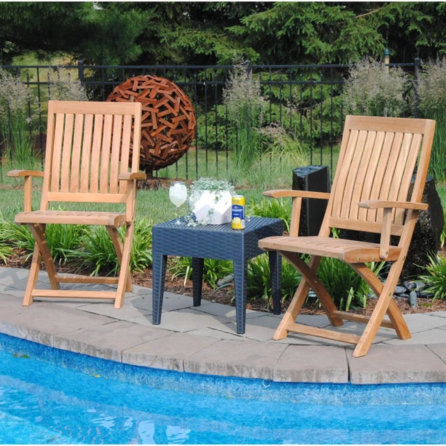 2020s Niagara Teak Crown Folding Arm Chair For Sale - Image 5 of 12