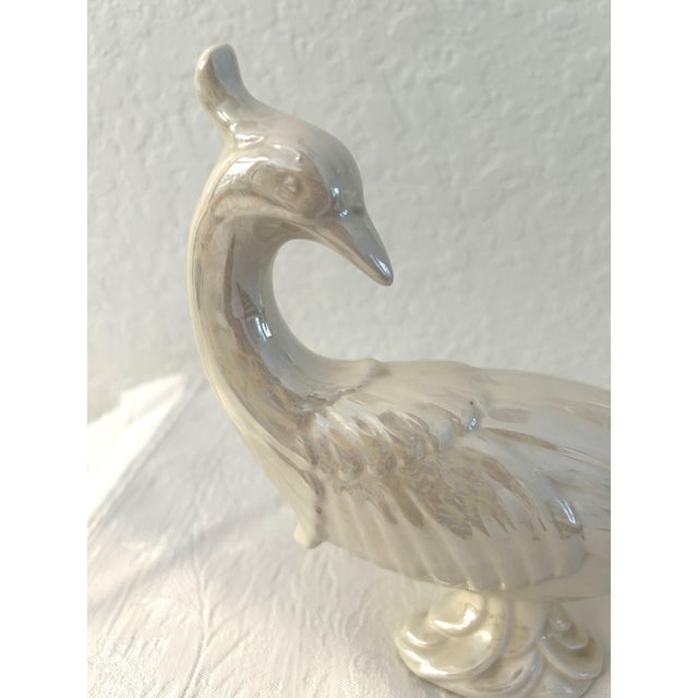 1960s Mid-Century Lusterware Ceramic Pheasants, a Pair For Sale - Image 5 of 12