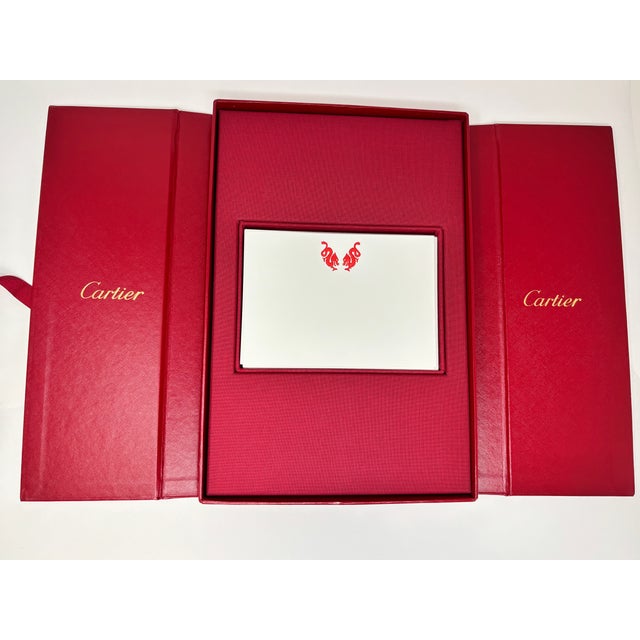 Cartier Paris Luxury Stationery Set, Red Dragons Design, France, 1990s For Sale - Image 10 of 10
