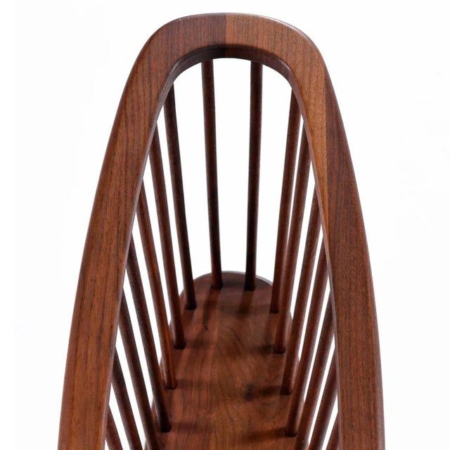 Wood Giant Mid-Century Modern Arthur Umanoff Spindle Walnut Magazine Rack For Sale - Image 7 of 9