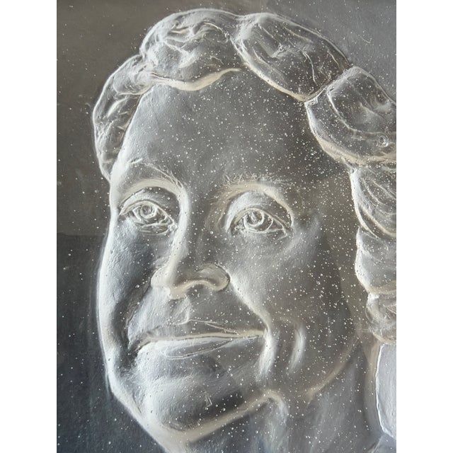 Glass Tone Orvik Glass Helen Keller Art Sculpture For Sale - Image 7 of 7
