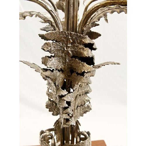 Silver Plate Palm Tree Candelabra, Sheffield For Sale - Image 15 of 18