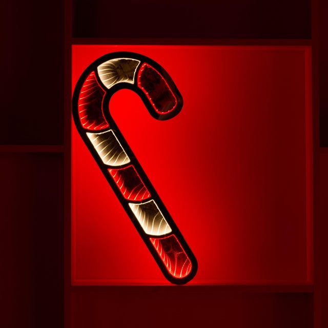 Contemporary Holiday Candy Cane Ekko Light Display 23.5"H For Sale - Image 3 of 3