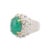 Not Yet Made - Made To Order 9.48ct Cabochon Emerald & Diamond Ancient Dome Ring in 18k Solid Gold Size 7 For Sale - Image 5 of 12