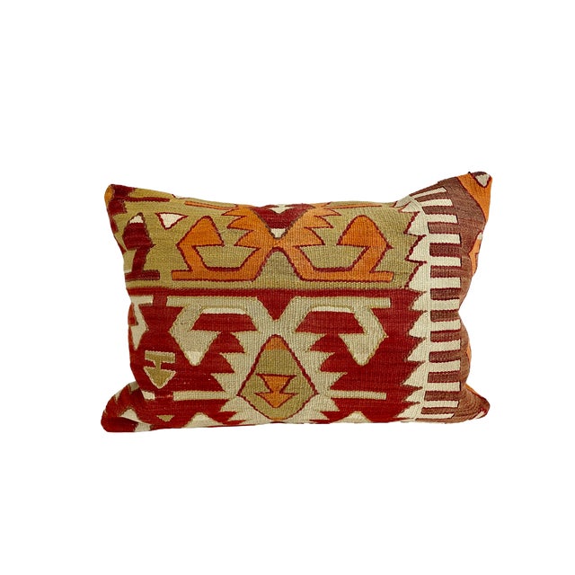 Tan Vintage Kilim Oversized Pillows For Sale - Image 8 of 10