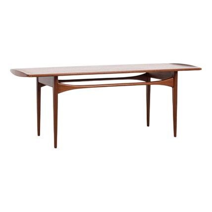 Mid-Century Coffee Table in Teak attributed to Tove & Edvard Kindt-Larsen for France & Søn, 1960s For Sale