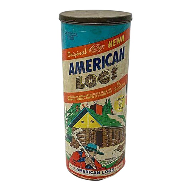 Vintage American Logs Lego Style Toy Set For Sale