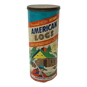 Vintage American Logs Lego Style Toy Set