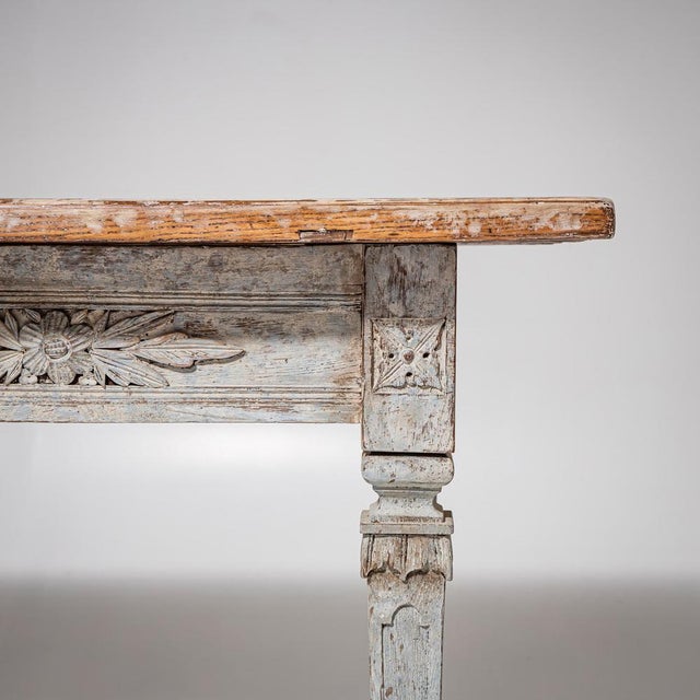 Provincial Louis XVI Grey Dining Table, Late 18th Century For Sale - Image 5 of 10