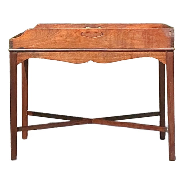 Vintage Regency Mahogany Gallery Coffee Table For Sale