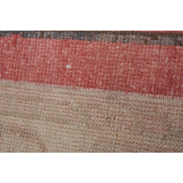 Tan Vintage Patchwork Turkish Runner Rug - Stair Carpet For Sale - Image 8 of 13