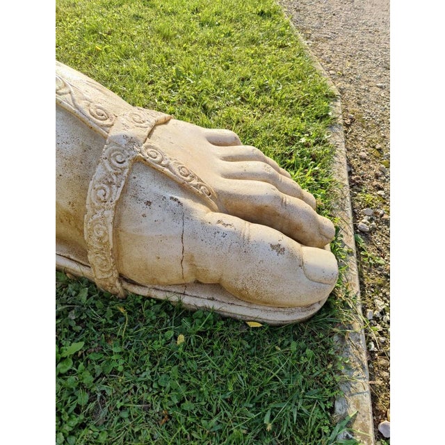 Stone Unknown, Foot of Mercury, 18th Century, Greek Thassos Marble For Sale - Image 7 of 17