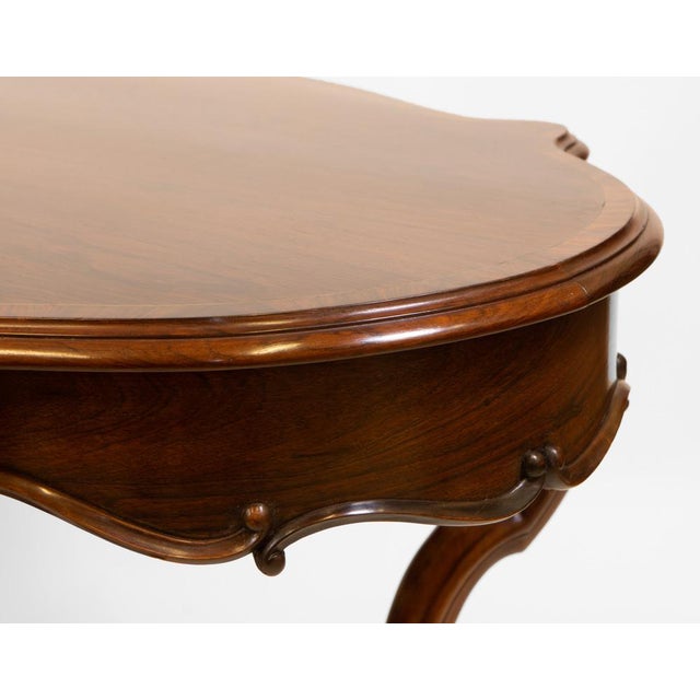 Victorian Rosewood Rococo Revival Carved Centre Hall Table, 1850s For Sale - Image 9 of 18