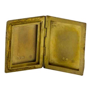 Sterling Silver Miniature Hinged Photo Box. For Sale