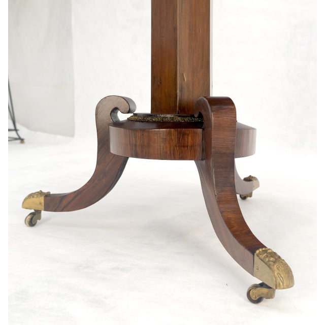 Antique c1880s Round Tripod Base Rosewood Lamp Side Table Stand MINT! For Sale - Image 9 of 12