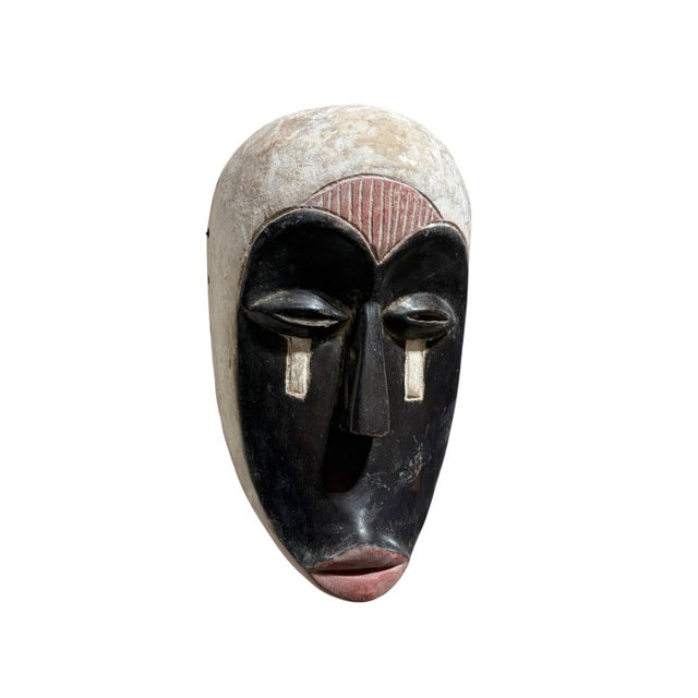 1980s Vintage Fang Mask Elongated Face Gabon African Mask 14" H For Sale - Image 5 of 7