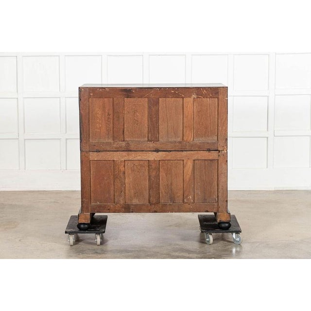 Large 19th Century English Ebonised Teak Campaign Chest Drawers, 1880 For Sale - Image 15 of 16