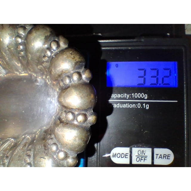 Mid 20th Century Vintage Siam of Peru Art Deco Fluted Sterling Silver Trinket Dish Master Salt For Sale - Image 5 of 7
