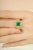 Vintage Inspired 14k Gold 2.78Ct Emerald and Diamond Halo Cocktail Ring Size 6 For Sale - Image 4 of 11