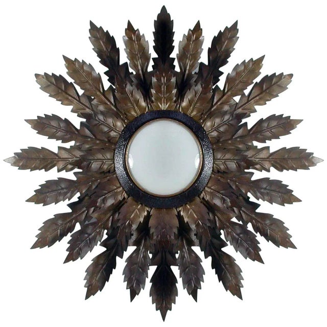 Mid-Century Spanish Sunburst Sconce, 1950s For Sale - Image 11 of 11