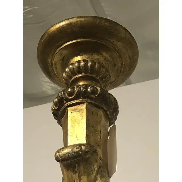 1890s Italian Hand Carved Wooden Candle Sconce For Sale - Image 4 of 12