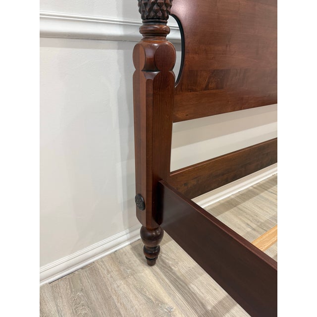 1990s Ethan Allen British Classic Collection King Size Poster Bed For Sale - Image 11 of 12