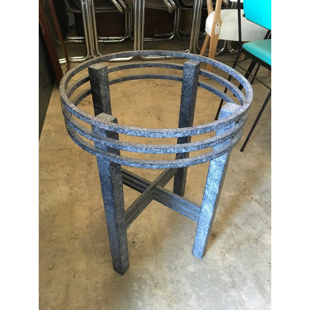 Metal Postmodern Studio Pedestal Table in the Manner of Ken Price With Faux Granite Finish For Sale - Image 7 of 11