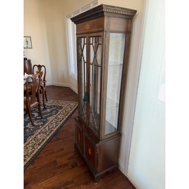 Hekman Furniture Hekman Copley Place Hepplewhite Style Mahogany Curio Cabinet For Sale - Image 4 of 7