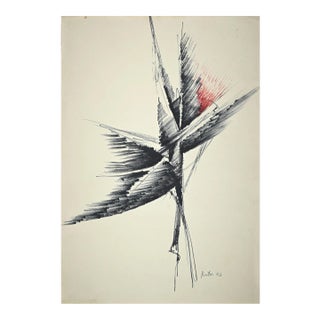 Unknown, Price, Abstract Composition, Pencil and Pen, 1974 For Sale