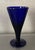 Set 5 antique early 19th century Anglo Irish George III blue cobalt wine glasses. Conical shape with rough pontils on the...