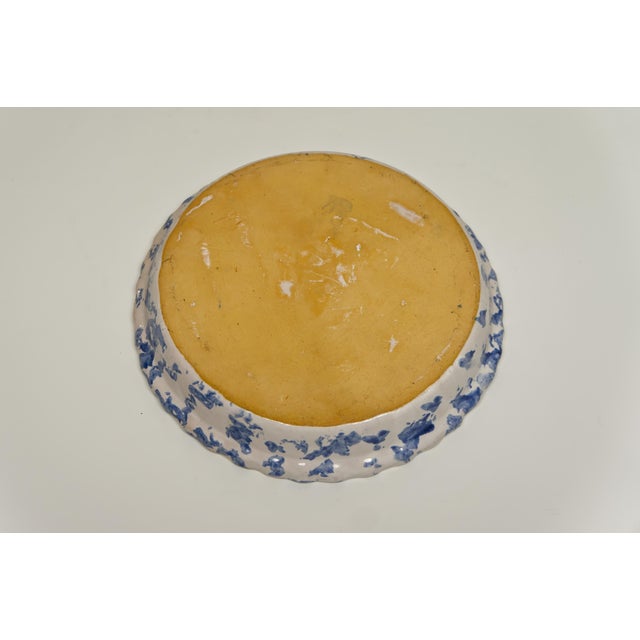 Late 20th Century Kentucky Bybee Pottery Spongeware Pie Dish For Sale - Image 5 of 6