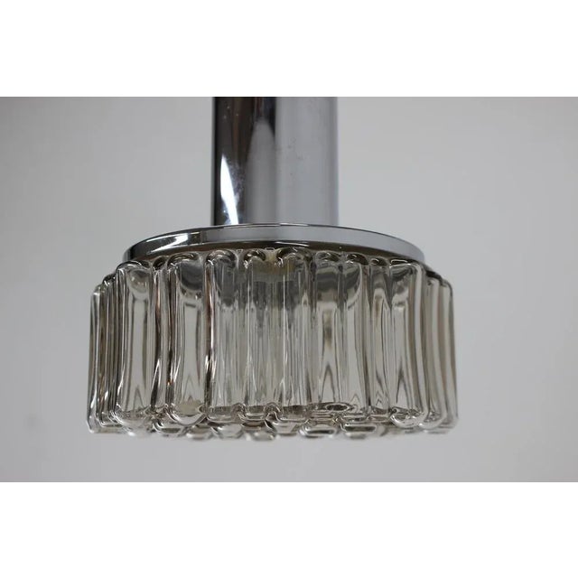 Chrome and Glass Pendant Lamp, 1980s, Germany For Sale - Image 3 of 8