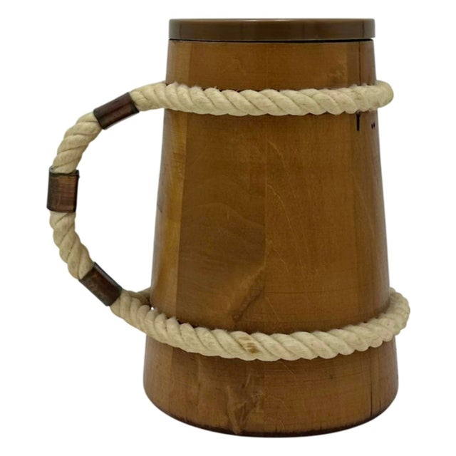 Vintage Cpo Sharkey Mug Don Rickles Estate Nautical Wood Cup Tv Show 1970s For Sale - Image 4 of 7