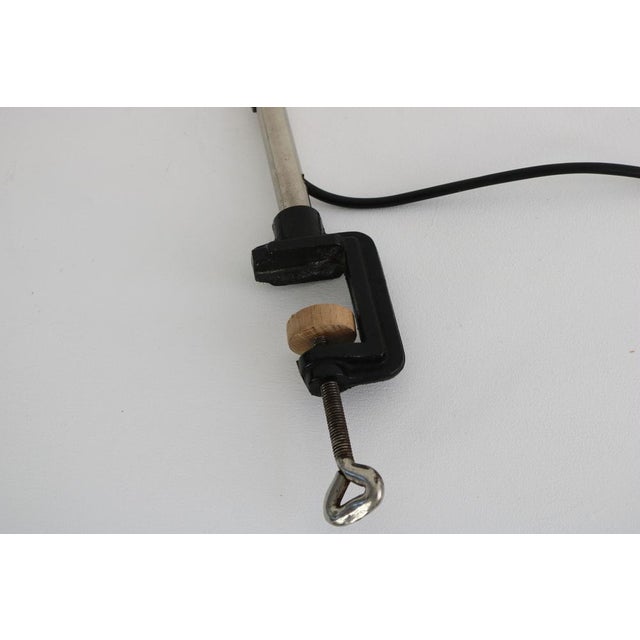 Vintage Desk Clamping Lamp with Swan Neck attributed to Christian Dell for Emperor Idell. Germany 1930 For Sale - Image 11 of 14