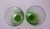 Mid 20th Century Hand-Blown Green Art Glass Tumblers With Controlled Bubble Base - a Pair For Sale In Indianapolis - Image 6 of 8